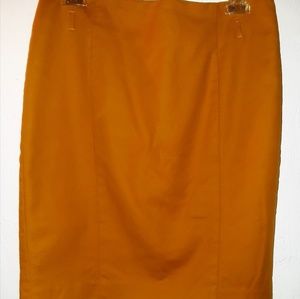 Mustard yellow straight skirt